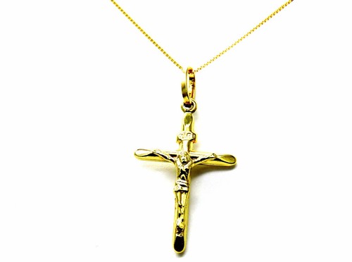 Collana oro croce con - croce, cristo
