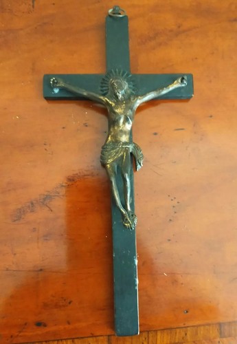 Antico cristo bronzo croce
