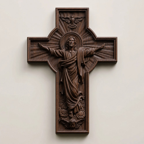 Croce con cristo - risorto, in