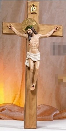 Crocifisso legno gesù - legno,
