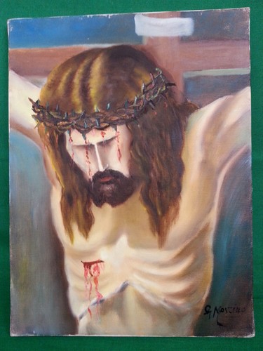 Cristo croce vecchio quadro - in,