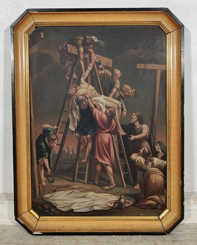 Antico quadro oleografia - antico,