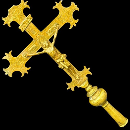 Antica croce astile cristo - antica,