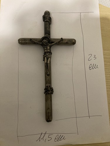Vecchio crocifisso argento con - argento,