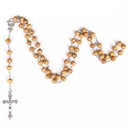 Collana rosario legno - rosario,